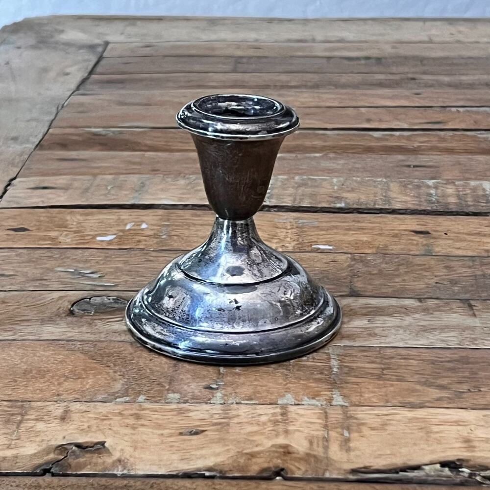 Vintage Empire Sterling Silver Weighted Candlestick Holder